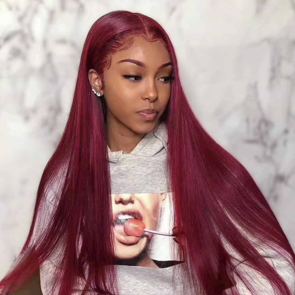 วิกผมมนุษย์บราซิลเลียนสีแดงไวน - Aglaonema Red บทวิจารณ์และราคา